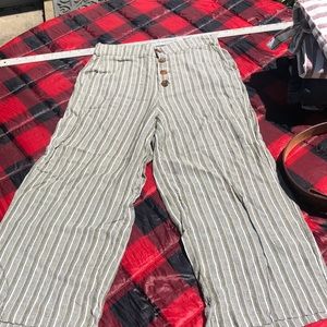 Cute green stripped high waisted pants